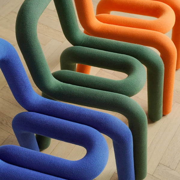 Nordic Design Fabric 3pcs Bent Pipe Area Couch Chair