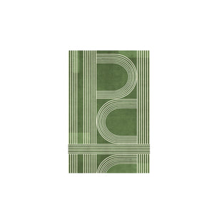 Nordic Green Stripe Carpet Area Rug