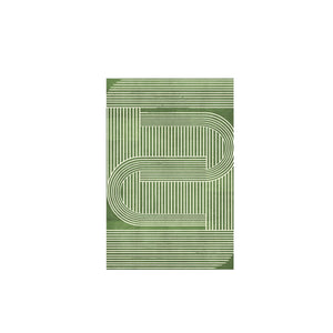 Nordic Green Stripe Carpet Area Rug