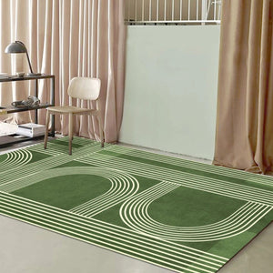 Nordic Green Stripe Carpet Area Rug