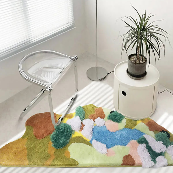 Nordic Moss Winter Lake Tundra Rug