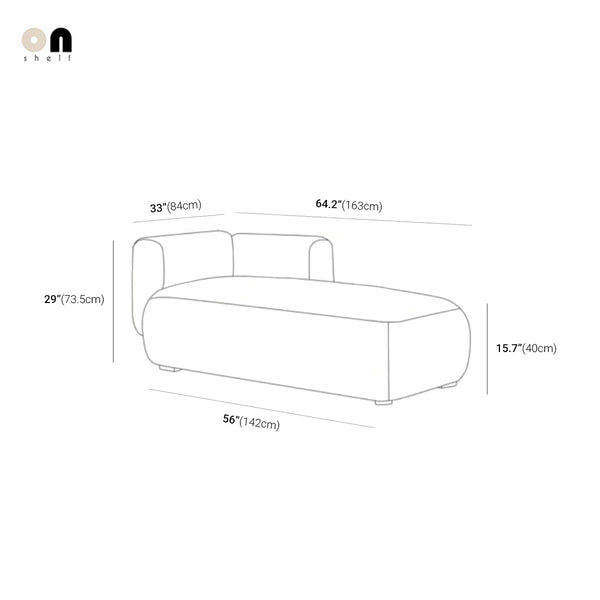 Cream Lounge Chaise Sofa