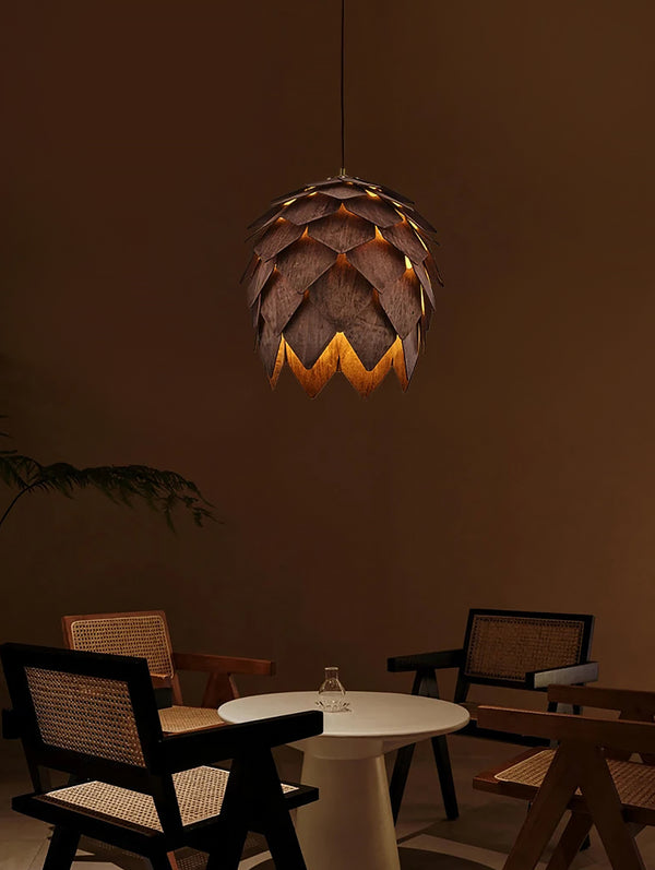 Pine Cone Solid Wood Chandelier