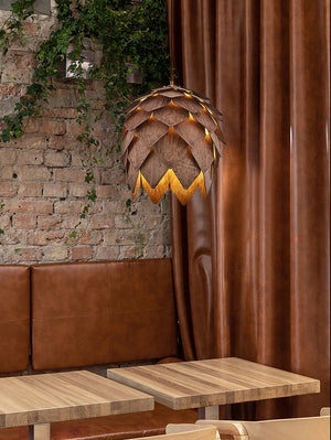 Pine Cone Solid Wood Chandelier