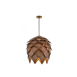 Pine Cone Solid Wood Chandelier