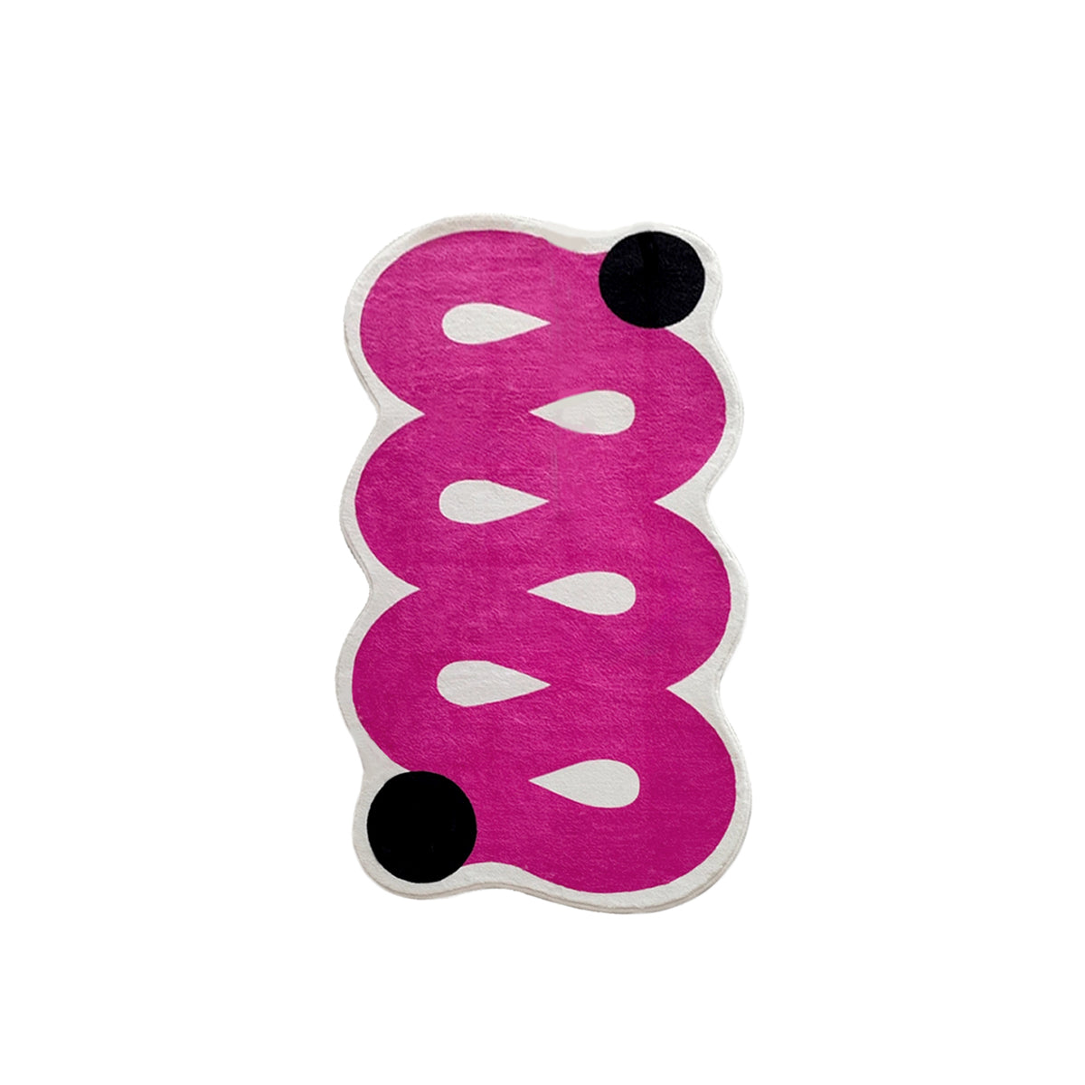 Pink Wave Design Area Carpet Rug