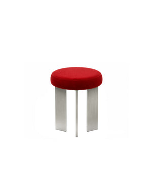 UOSU Linen-Top Stainless Steel Leg Accent Stool