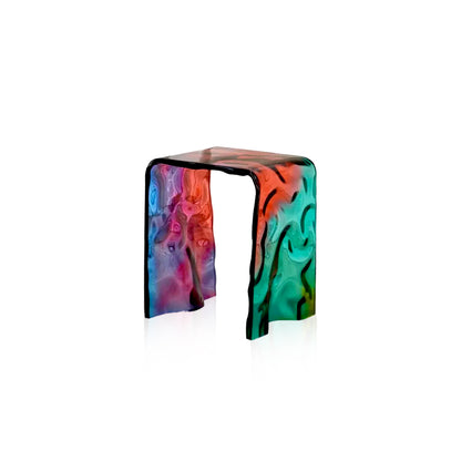 Rainbow Water Wave Acrylic Art Coffee Table