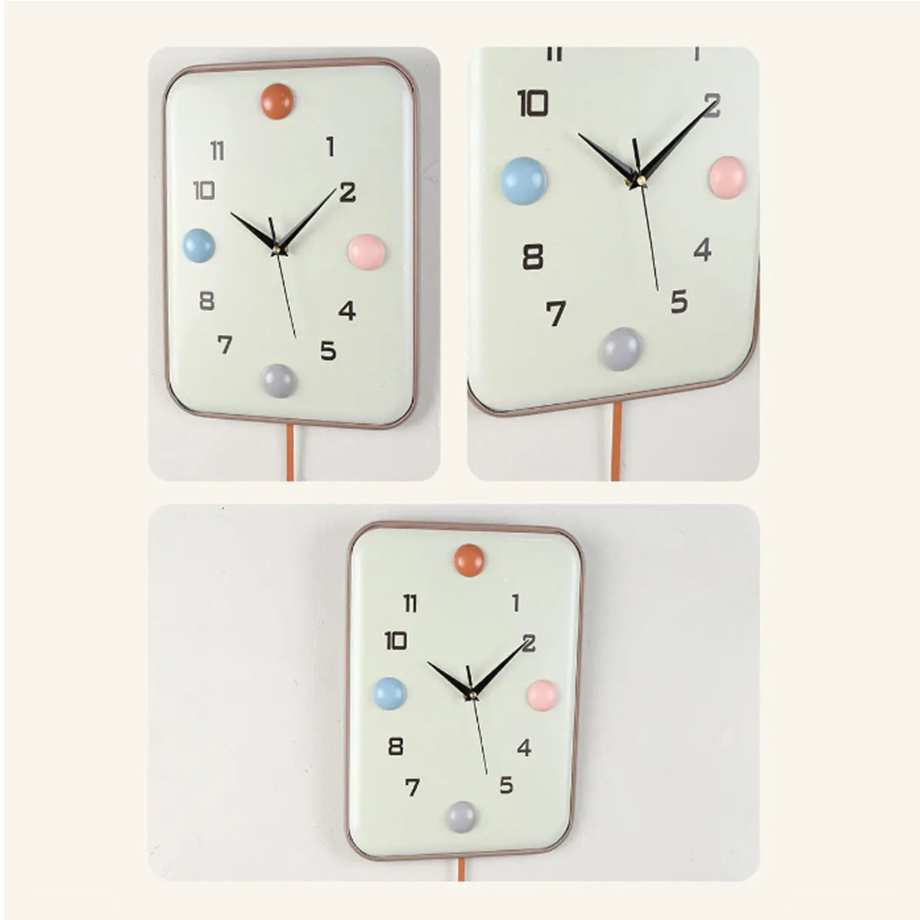 Rectangular Metal Ball Designer Pendulum Clock โ OnShelf