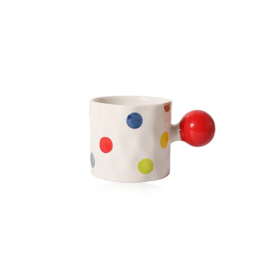 Red Polka Dot Ceramic Mug