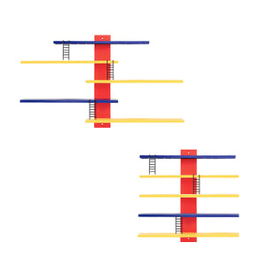 Mensole espositive da parete in stile arcade retrò