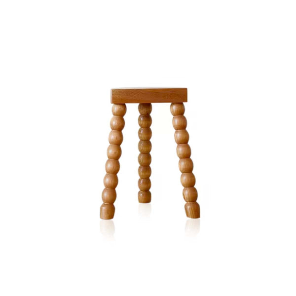 Hocker aus Massivholz im französischen Retro-Design