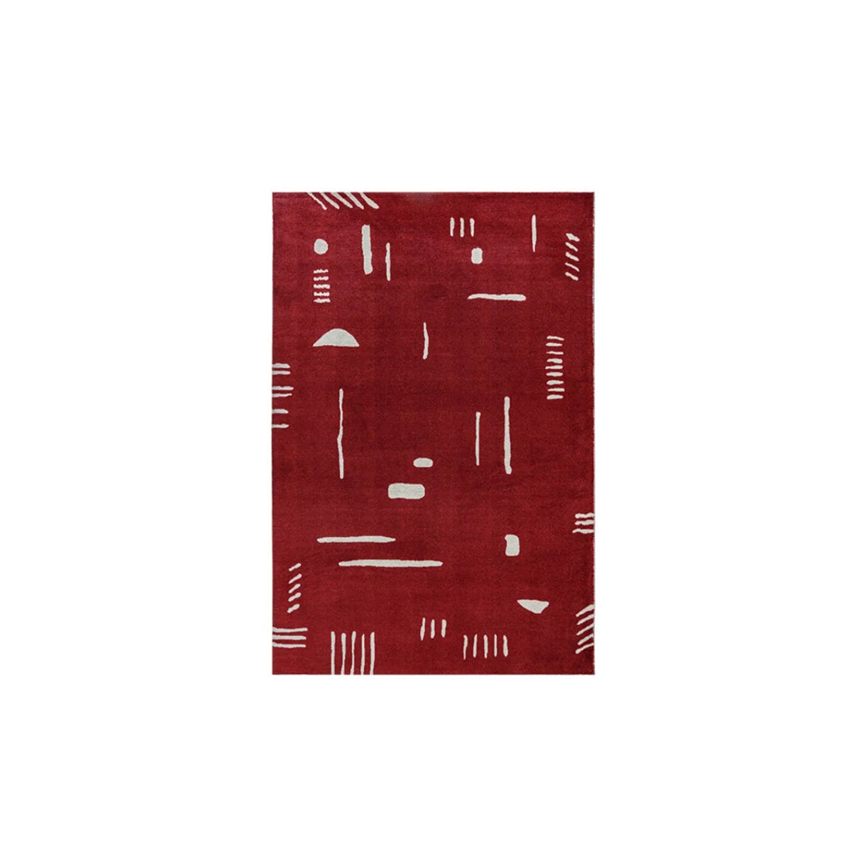 Retro Abstract Pattern Red Carpet Area Rug