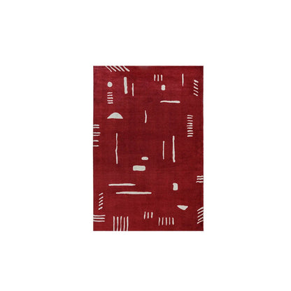 Retro Abstract Pattern Red Carpet Area Rug