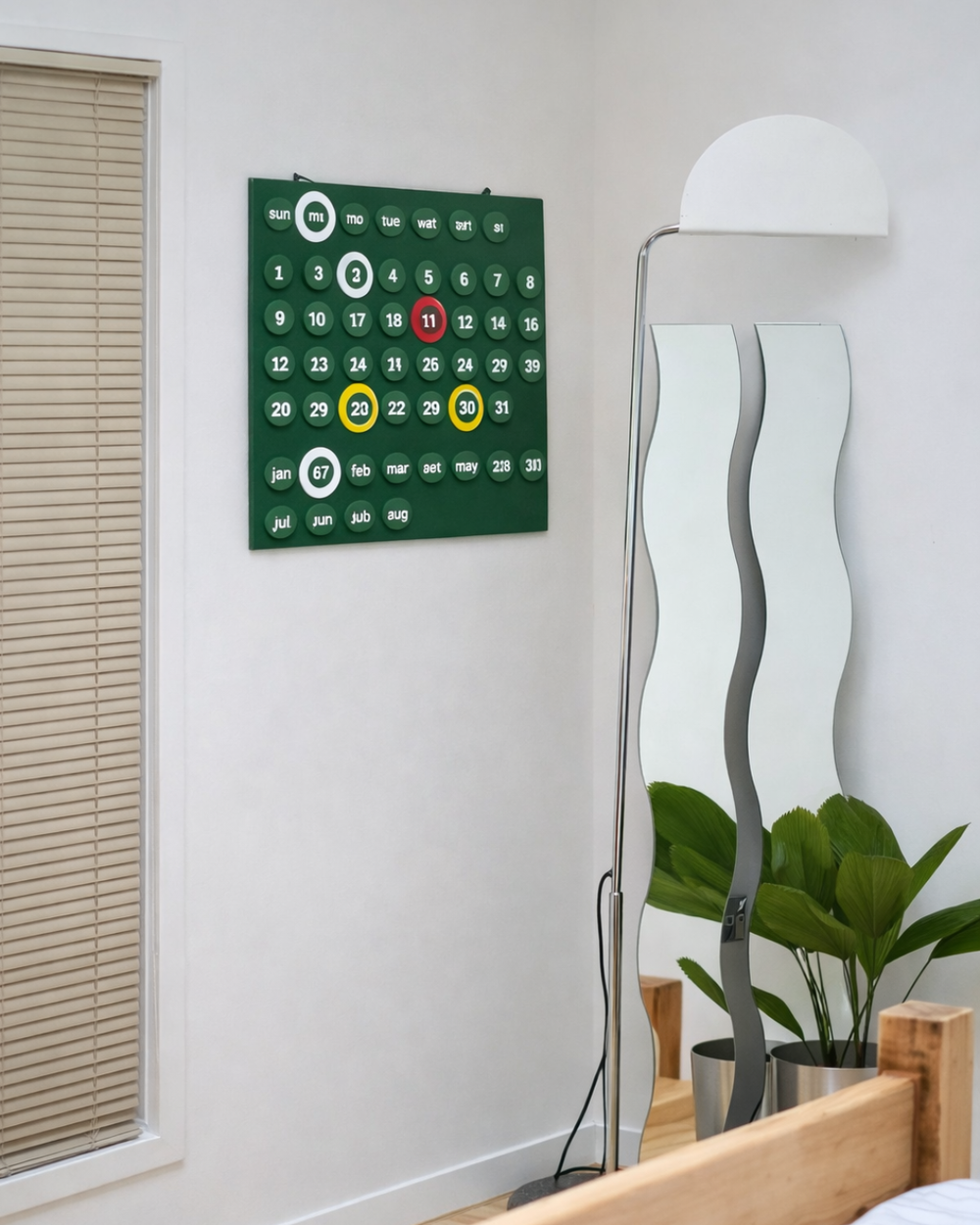 Retro Ring A Date Wall Mounted Calendar