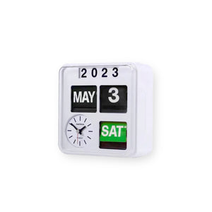 Retro Wall-Mounted Flip Clock Calendar Box
