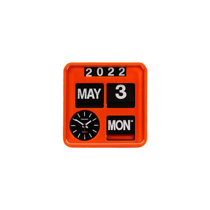 Reloj calendario con tapa de estilo retro para montar en la pared