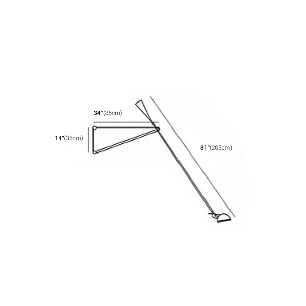 Applique murale industrielle à intensité variable et à long mât rotatif