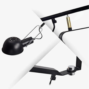 Applique murale industrielle à intensité variable et à long mât rotatif