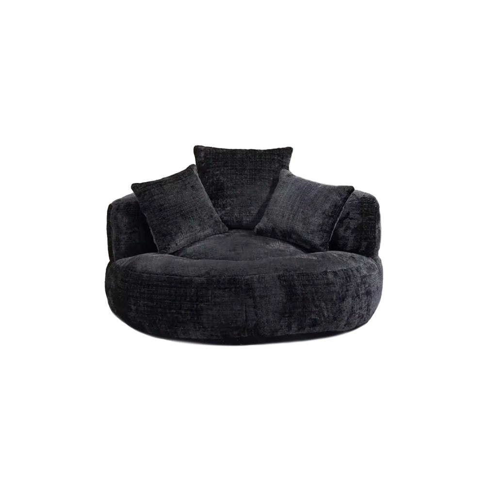 Round Chenille Lazy Bean Bag Couch