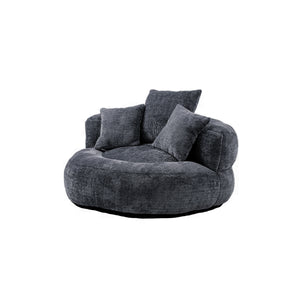 Round Chenille Lazy Bean Bag Couch