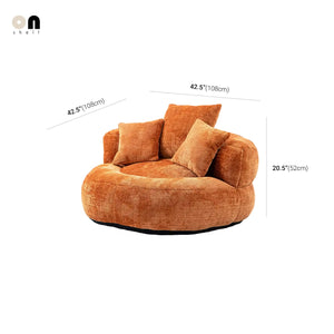 Round Chenille Lazy Bean Bag Couch
