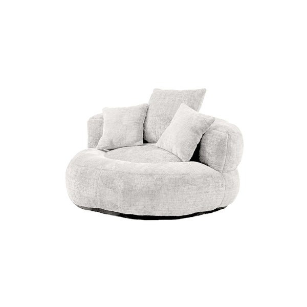 Round Chenille Lazy Bean Bag Couch