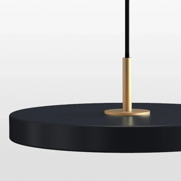 Plafonnier suspendu à plaque ronde avec télécommande