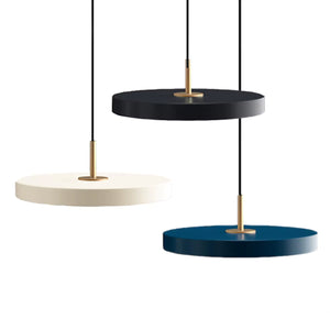 Plafonnier suspendu à plaque ronde avec télécommande