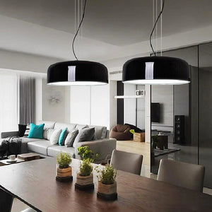 Plafonnier suspendu en forme de dôme en métal