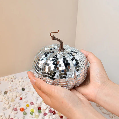 Disco Ball Pumpkin Ornament