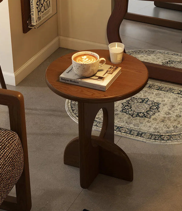 Vintage Cross Leg Mid Century Modern Wooden Side Table