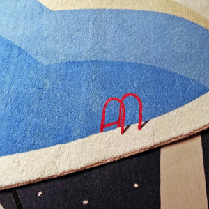 MokoMoko Heart Swimming Pool Area Carpet Rug