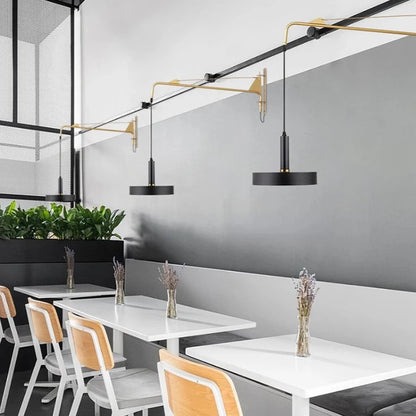 Industrial Telescopic Swing Arm Wall Lamp