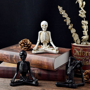 Yoga Skeleton Figurine Sculpture