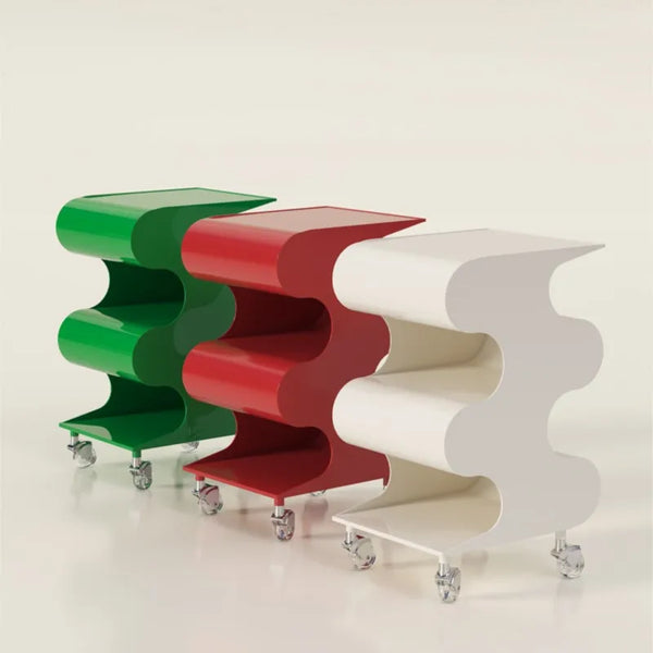 Modü Wavy Side Table Sculptural Storage Table
