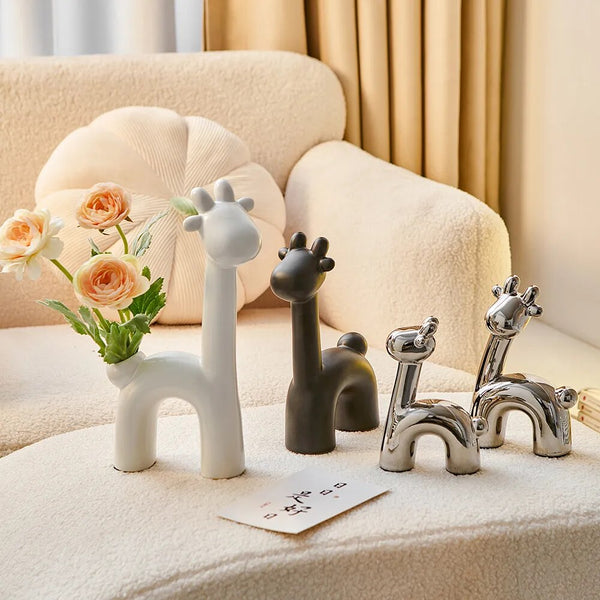 Nordic Abstract Deer Christmas Statue