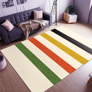 Color Strip Abstract Art Carpet Area Rug