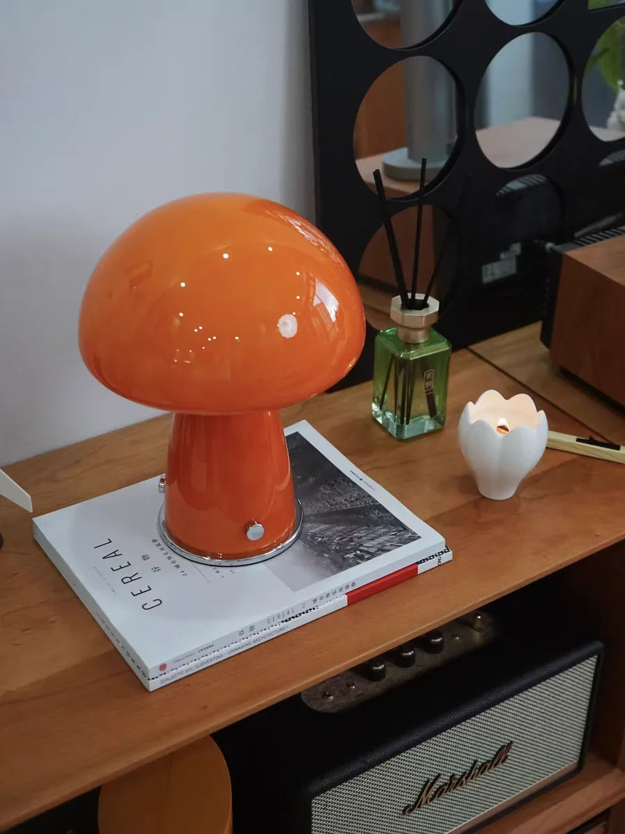 Mushroom Glass Retro Table Lamp