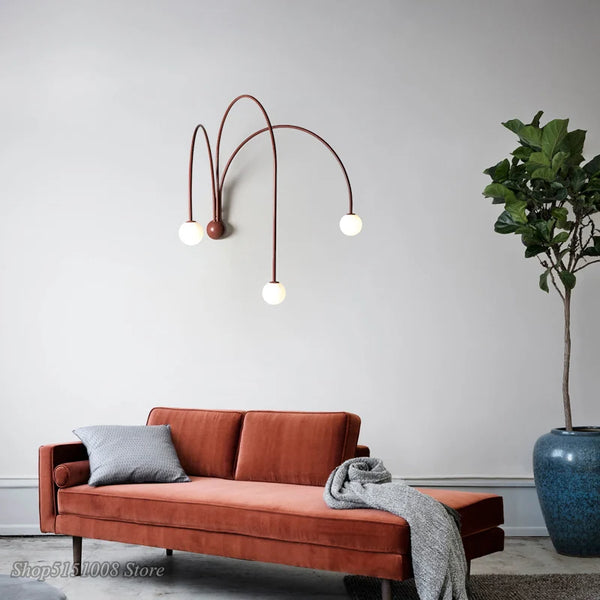 Italian Metal Branch Wall Lamp