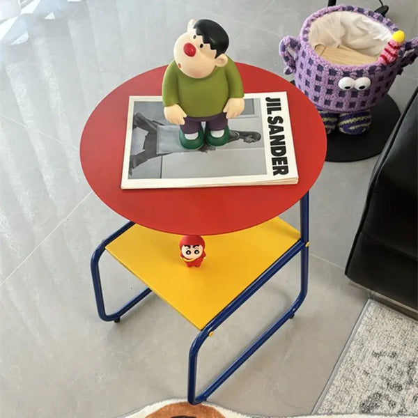 Modü Metal Shelve Midcentury Side Table