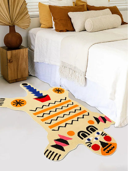 Abstract Animal Hide Area Rug Mat