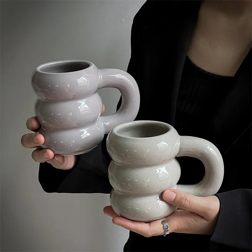 Embossed Donut Ceramic Mug