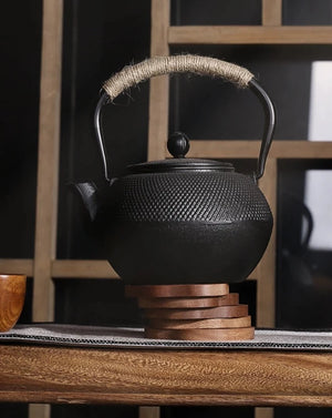 Lotuswurzel-Untersetzer aus Holz