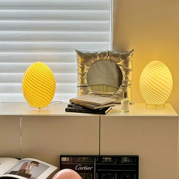 Egg Glass Retro Table Lamp