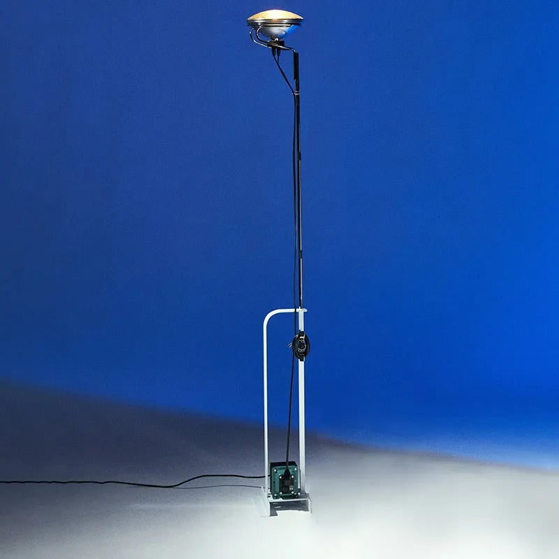 Danish Metal Pole Industrial Halogen Style Floor Lamp