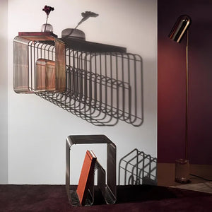 Geometric patterned magazine rack