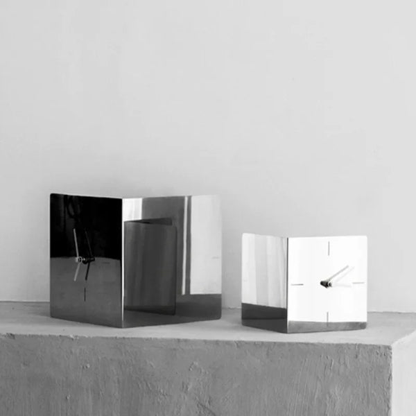 Studio Lima Stainless Steel Plate Table Clock