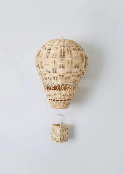 Handmade Rattan Woven Air Balloon Mobile Ornament