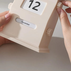 Modü Retro Rotation ABS Perpetual Desk Calendar